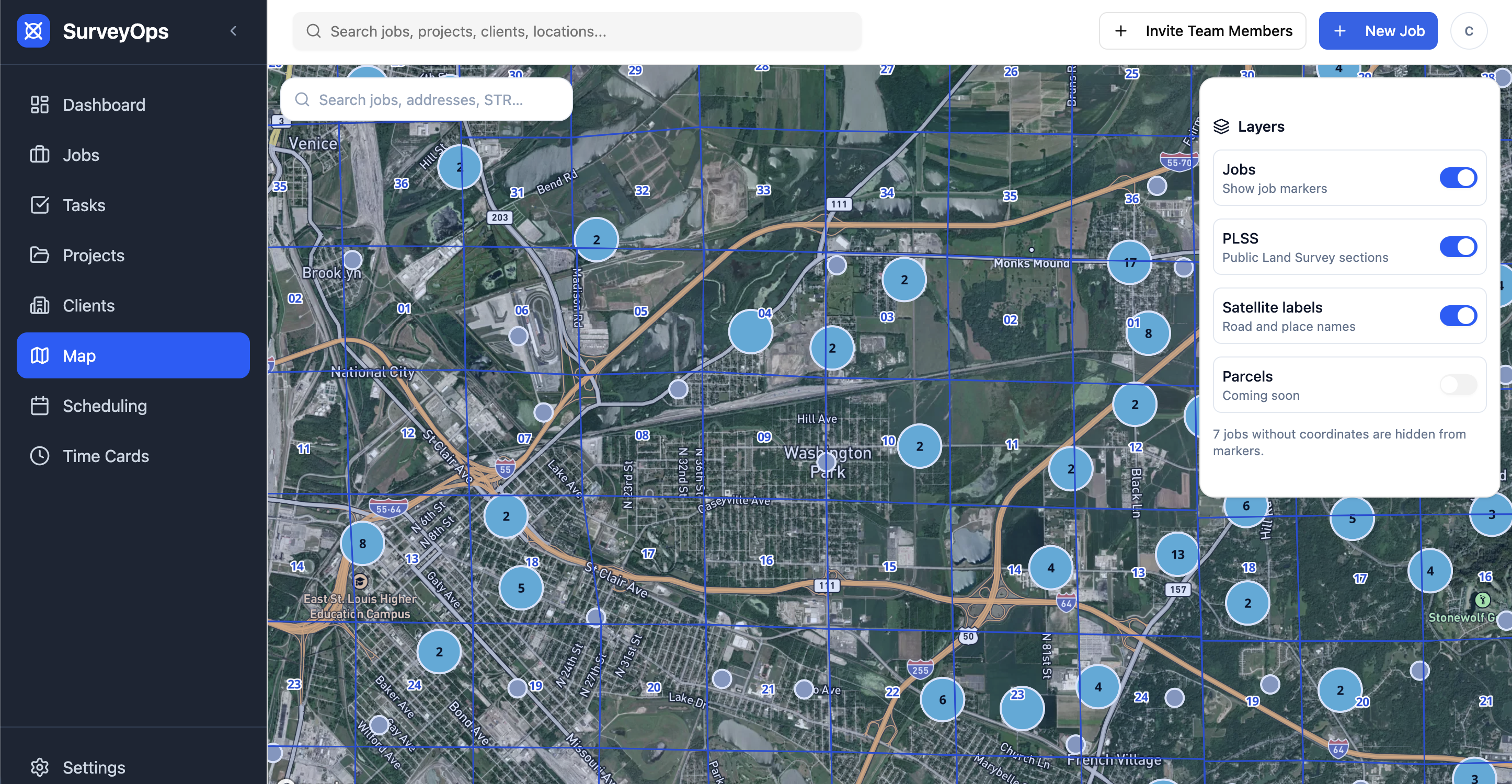 Map-based spatial intelligence dashboard